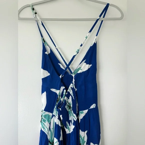 Fighting Eel Floral Blue One Piece Jumpsuit, size XS - Picture 3 of 5